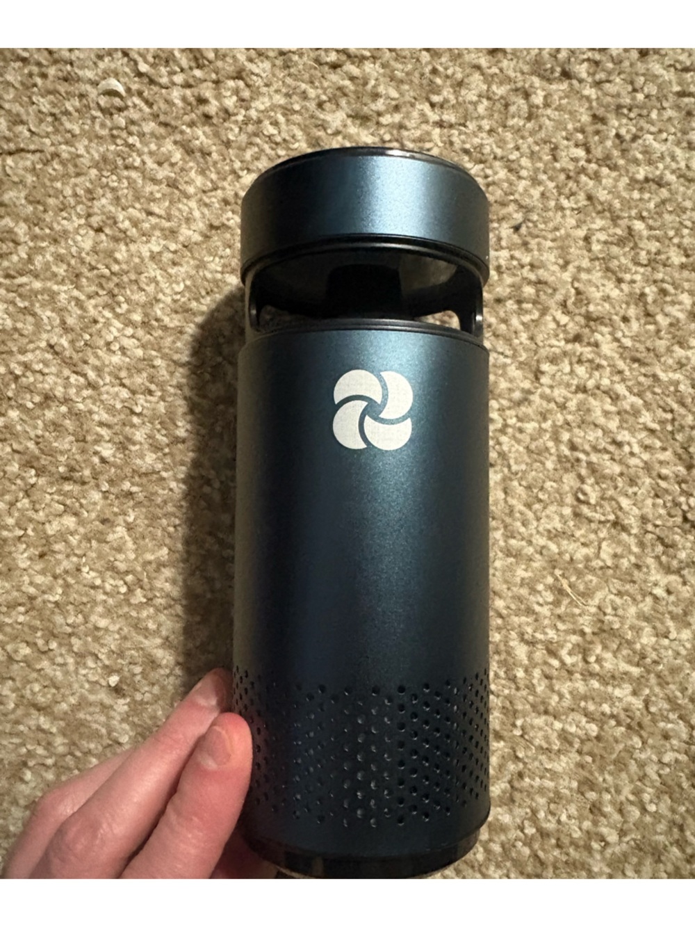 Air purifier portable and rechargeable with lights